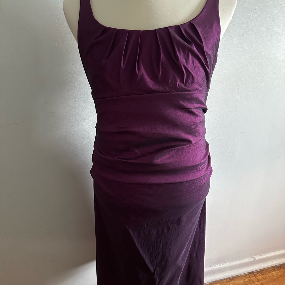 Metallic Purple Ruche Dress - Picture 6 of 7